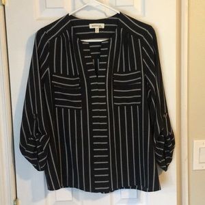 Monteau Black and White Blouse
